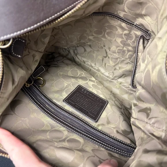 Coach Brown Suede Crossbody Bag with Wristlet - Picture 5 of 7